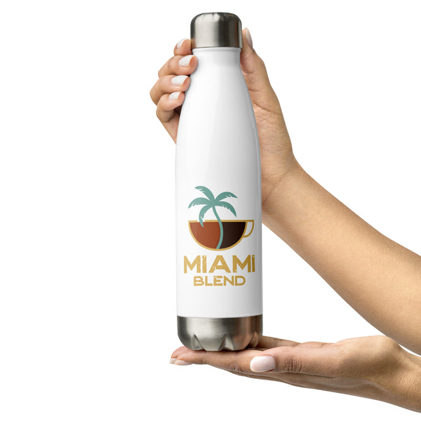 Miami Blend Stainless Steel Water Bottle - Main Logo