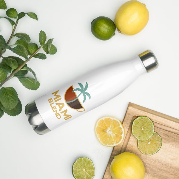 Miami Blend Stainless Steel Water Bottle - Main Logo