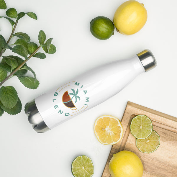 Miami Blend Stainless Steel Water Bottle - Round Logo